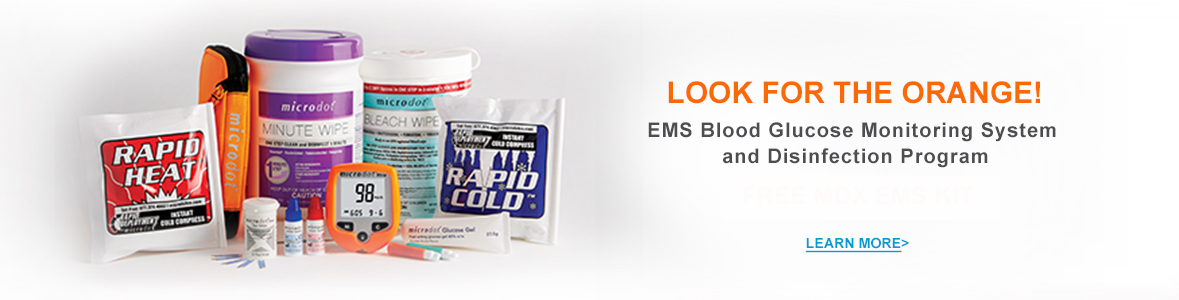 microdot FREE EMS Blood Glucose Monitoring System and Disinfection Sample Kit