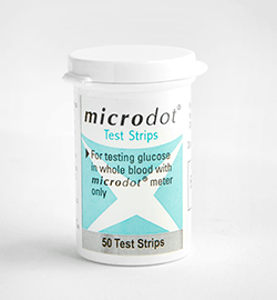 microdot® Blood Glucose Test Strips for ordering